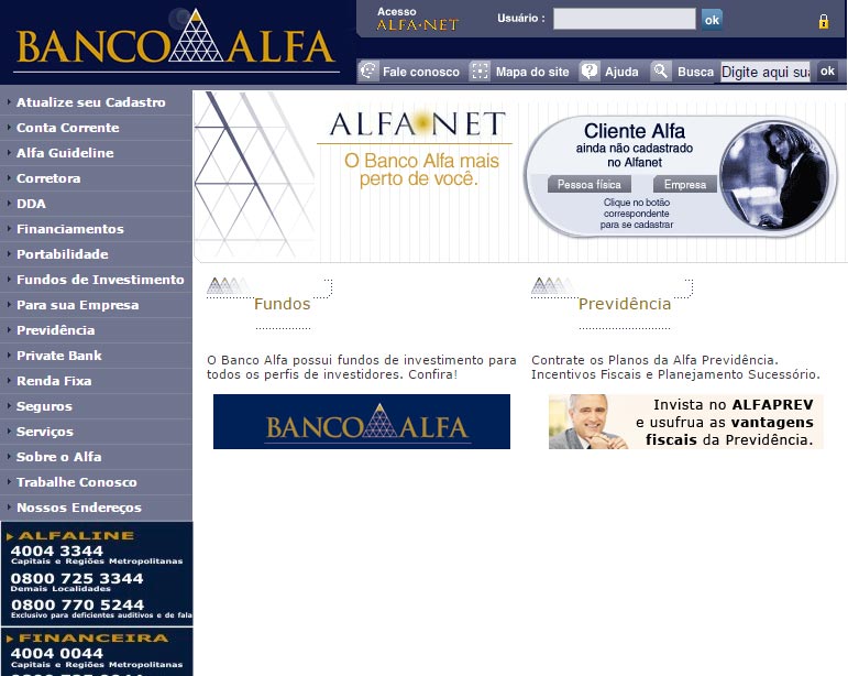 Ver mídia: ALFA BANK portal - Prototype